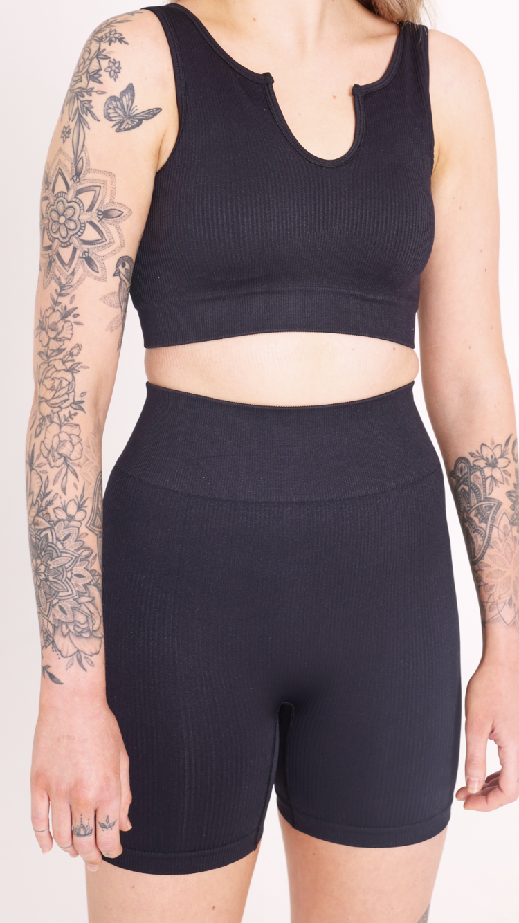 Ribbed Seamless Cycling Shorts