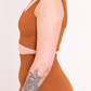 Ribbed Square-Neck Sports Bra