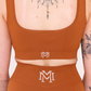 Ribbed Square-Neck Sports Bra