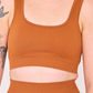 Ribbed Square-Neck Sports Bra